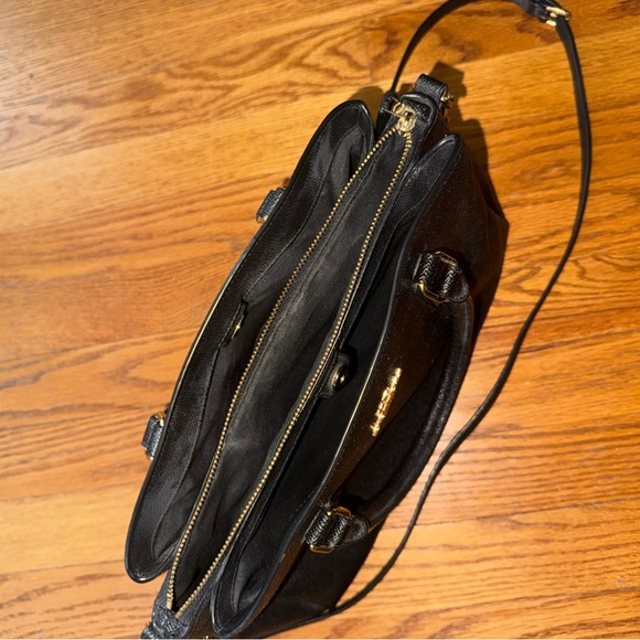 Coach Black Satchel with Gold Accents - Picture 6 of 6